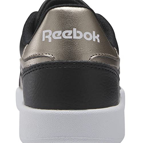 Reebok Women's Smash Edge S Sneaker, Core Black/Footwear White/Sleek Met, 8.5 UK