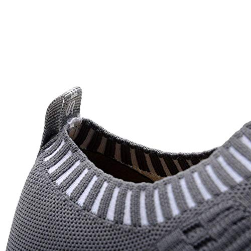 TIOSEBON Women's Athletic Shoes Casual Mesh Walking Sneakers - Breathable Running Shoes 5 UK Deep Gray