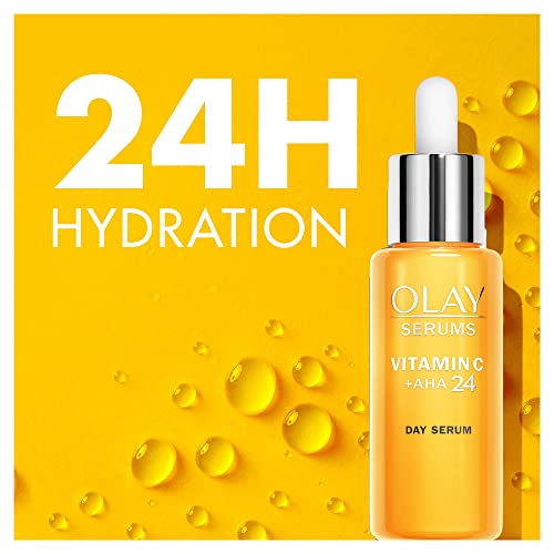 Olay Vitamin C Face Serum + Retinol 24 Night Serum, Anti Ageing Face Serum, Day & Night Power Duo, 40ml + 40ml