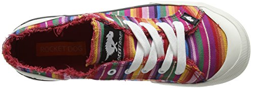 Rocket Dog Women's Jazzin Trainers, Red Eden Stripe, 8 UK