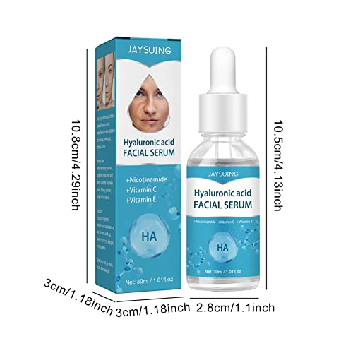 LOVOICE Hyaluronic Acid Face Serums,30ml Hyaluronic Acid Serums with Vitamin C,Oil Control Anti-Aging Skin Face Care,Skin Moisturizing Whitening Facial Essence