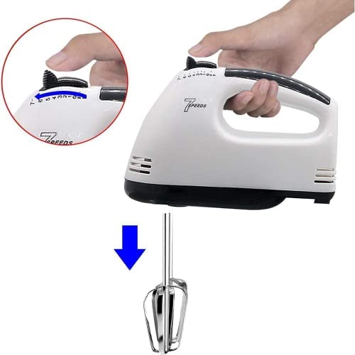 Electric Hand Mixer, Egg Beater Whisk Handheld,6 Speed Portable Small Blenders, Cake Whipping Machine,Stainless Steel Dough Whisk Kneaders for Kitchen Baking Cooking