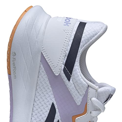 Reebok Women's Energen Plus 2 Sneaker, Footwear White/Purple Oasis/Vector Navy, 4.5 UK