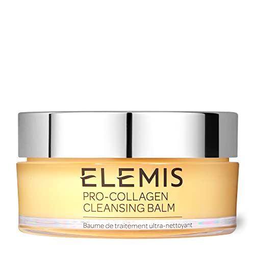 Elemis Pro-Collagen Cleansing Balm, 3-in-1 Deep Cleansing Milk to Nourish & Renew, Facial Cleanser Infused with Rose & 9 Essential Oils, Makeup Remover for a Glowing Complexion, Skin Cleanser 100 g