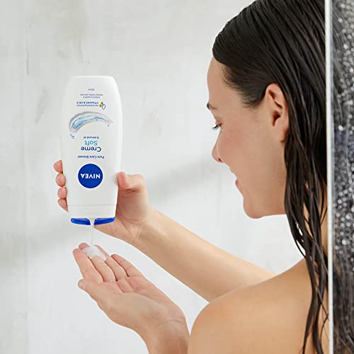 NIVEA Care Shower Creme Soft (250 ml) Caring Shower Body Cream Enriched with Almond Oil, Moisturising Shower Gel Body Wash, Skin Moisturiser with Mild Scent