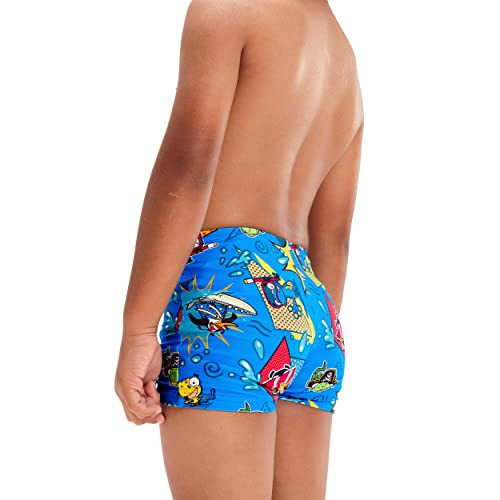 Speedo Boy's Learn To Swim Illover I Aquashort, Bondi/Canary/Cherry Pink, 4 Years