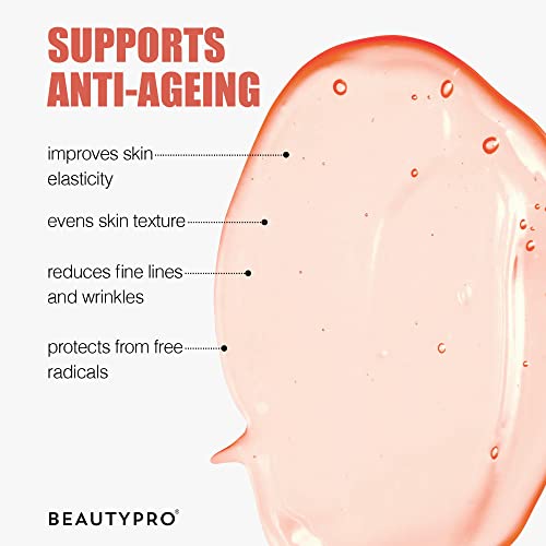 BEAUTYPRO VITAMIN C Brightening Daily Serum For Face 10% Face Serum 30ml | 100% Plant Based Skincare Serum | Firming, Hydrating, & Energising | Blueberry, Yuzu Citrus, & Sea Buckthorn |