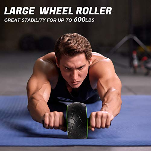 Odoland 6 in 1 Ab Wheel Roller Set Include 2 Pushup Handles, 2 Gliding Discs, 2 Grips, Jump Rope and Knee Mat - Abdominal Exercise Kit Core Abs Trainer For Lose Weight Fitness Work Out at Home, Gym