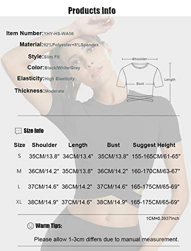 SotRong Womens Cross Bandage Workout Crop Tops Slim Fit Gym Yoga Tops Cute Athletic Crossover Shirts Activewear Short Sleeve Black M