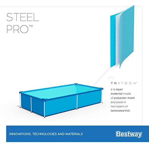 Bestway Rectangular Frame Swimming Pool, Steel Pro, 7.3 ft