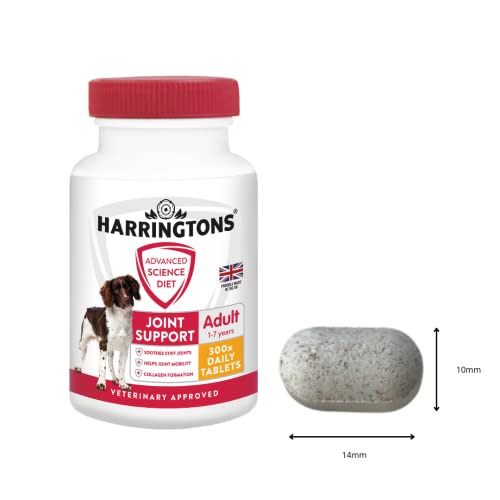 Harringtons Advanced Science Adult Dog Dog Joint Care Supplements – 300x Tablets with High Source of Omega 3, Vitamin C & E.