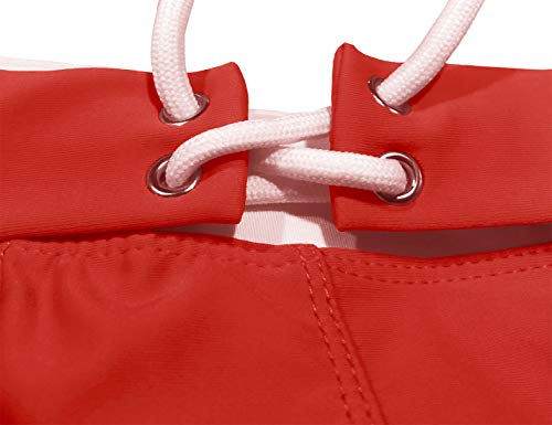 KEFITEVD Men's Quick Dry Swim Trunks Beach Surf Shorts Sexy Slim Stretchy Spa Briefs Elastic Waist Short Board Pants , Red, 34