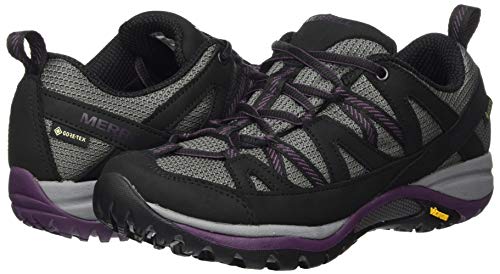 Merrell Women's Siren Sport 3 GTX Waterproof Walking Shoe, Black/Blackberry, 5