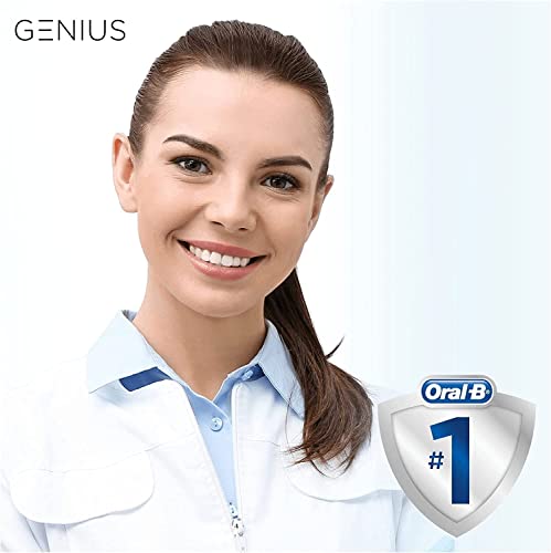 Oral-B Genius Electric Toothbrush with Artificial Intelligence, Gifts For Women / Men, App Connected Handle, 3 Toothbrush Heads & Travel Case, 5 Modes, Teeth Whitening, 2 Pin UK Plug, 8000