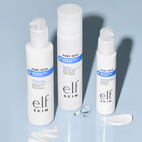 e.l.f. Pure Skin Moisturizer, Creamy & Weightless Daily Moisturizer, Helps Protect The Skin's Barrier & Replenish Natural Moisture, 6 Oz, Clear