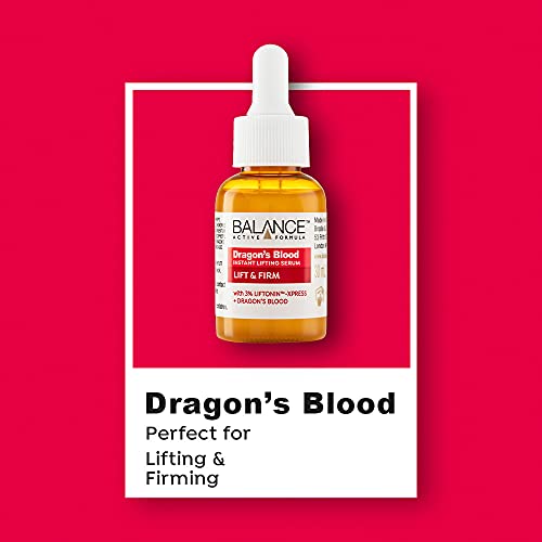 Balance Active Formula Dragon's Blood Instant Lifting Serum (30ml) - Lightweight & Non-Greasy Serum for Firmer Looking Skin and Reducing the Appearance of Wrinkles