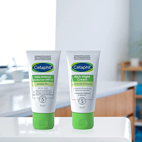 Cetaphil Rich Night Cream, 50g, For Dry To Very Dry, Sensitive Skin, With Niacinamide