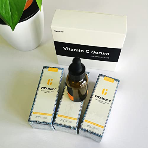 Xyemao Vitamin C Serum & Vitamin E with Hyaluronic Acid - 3Pack