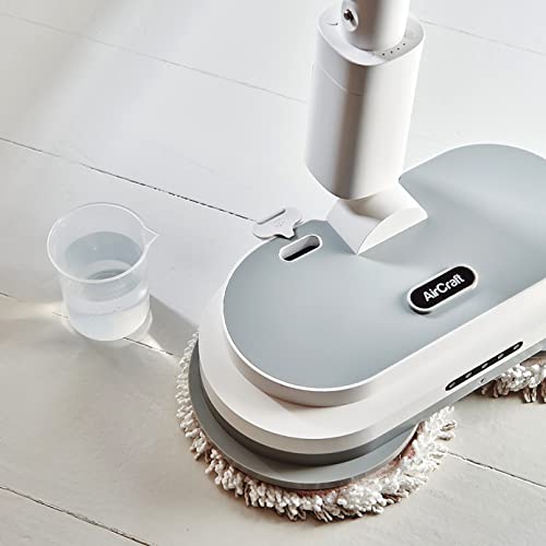 AirCraft PowerGlide City+ Compact Cordless Rechargeable Hard Floor Cleaner And Polisher With 8 Machine-Washable Microfibre Pads For Multi-Surface Cleaning at Home