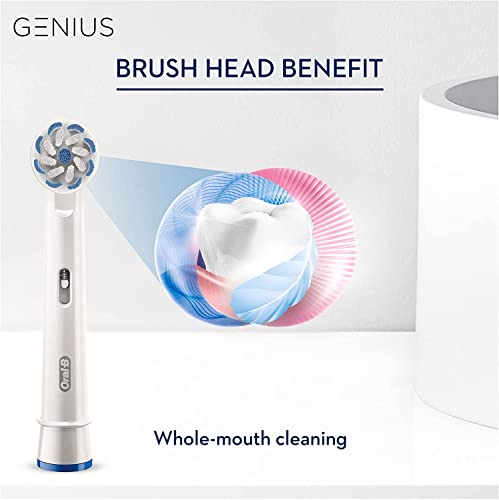 Oral-B Genius Electric Toothbrush with Artificial Intelligence, Gifts For Women / Men, App Connected Handle, 3 Toothbrush Heads & Travel Case, 5 Modes, Teeth Whitening, 2 Pin UK Plug, 8000