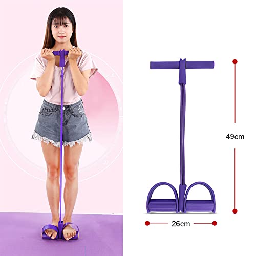 Multifunction Resistance Training 4 Tube Home Gym Equipment Ankle Puller Tension Rope Sit-up Bodybuilding Expander Workout Bands for Women/Men