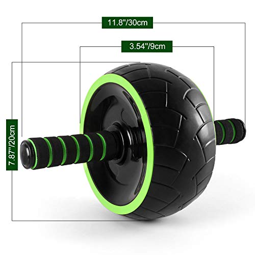 Odoland 6 in 1 Ab Wheel Roller Set Include 2 Pushup Handles, 2 Gliding Discs, 2 Grips, Jump Rope and Knee Mat - Abdominal Exercise Kit Core Abs Trainer For Lose Weight Fitness Work Out at Home, Gym