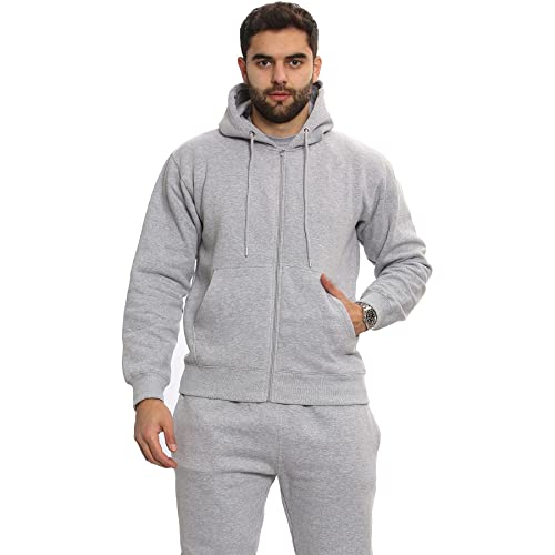 A2Z Mens Plain Tracksuit Hoodie with Joggers Sweatpants Casual Sports Activewear Set Adults S-4XL