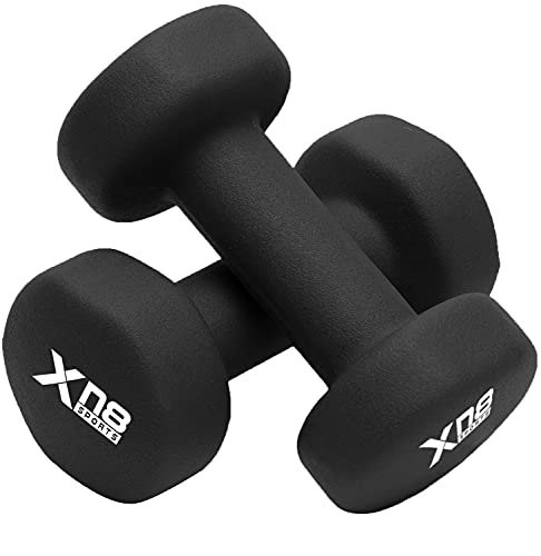 Xn8 Neoprene Dumbbells Hand Weights for Women Men Home Gym Exercise Fitness Weight Lifting Body Building Muscle Training Equipment Dumbbells Pair (2 * 2=4kg)