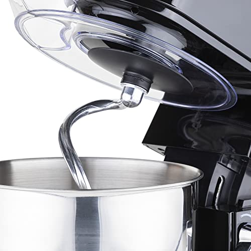 Vitinni Stand Mixer | 6L Stainless Steel Bowl | Digital Timer | Includes Whisk, Flat Beater & Dough Hook | Easy Dial Control | Splash Guard Included | Black