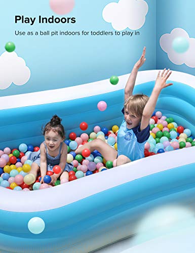 HOUSN Paddling Pool, Swimming Pool Inflatable Pool Toys Pool Swimming Pool Toys Paddling Pool Above Ground Pool for Backyard Indoor & Outdoor, Fast Set 118" X 72" X 20"