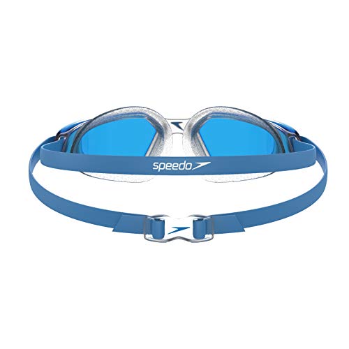 Speedo Unisex Adult Hydropulse Swimming Goggles, Pool Blue/Clear/Blue, One Size