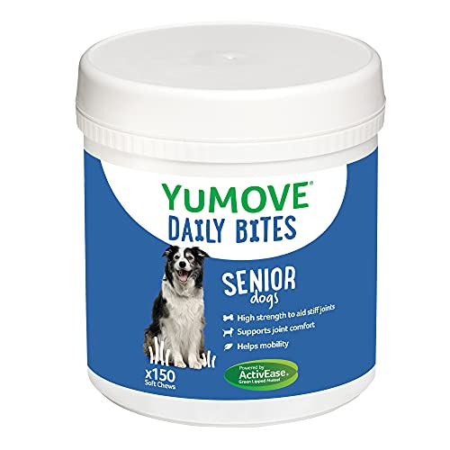 YuMOVE Daily Bites For Senior Dogs | High Strength Hip and Joint Supplement| Aged 9+ | 150 Chews & YuMOVE Senior Dog | High Strength Hip and Joint Supplement Designed for Older| Aged 9+ | 120 Tablets