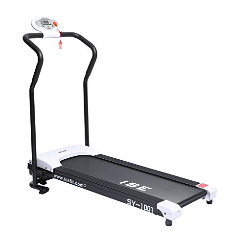 ISE Folding Electric Treadmill, Motorized 10 km/h, DC 750W Motor, Silent, Driving System, Ideal for Home/Office, SY-1001