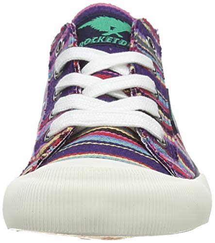 Rocket Dog Women's Jazzin Walking Shoe, Aloe Stripe Purple, 6 UK