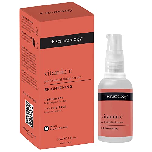 SERUMOLOGY VITAMIN-C Professional Face Serum 30ml, 100% Plant Based Natural Skincare Brightening Serum