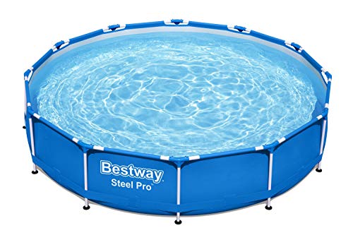 Bestway Steel Pro Framepool ohne Pumpe, rund, 366 x 76 cm Pool, Blue