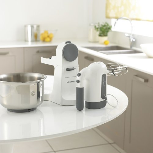 Kenwood Chefette HM680 Hand Mixer with Stainless steel Bowl, 5 speeds and pulse function,Stainless steel beaters and kneaders, 350W- White