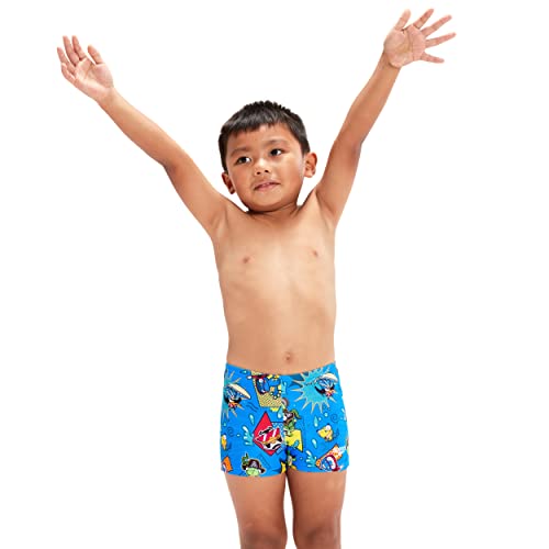 Speedo Boy's Learn To Swim Illover I Aquashort, Bondi/Canary/Cherry Pink, 4 Years