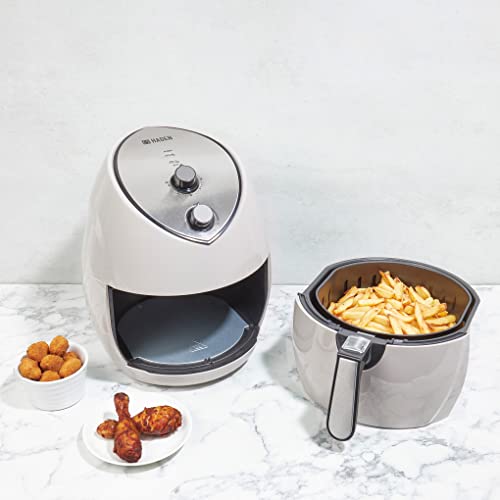 Haden Putty Air Fryer – 6L Low Fat Haden Compact Air Fryers - Rapid Air Circulation - Timer 0-30min and Temperature Control - 4.7L Basket - 6L Outer Pan - Non Stick Basket - 1600W