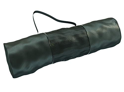 Respire Fitness Yoga Mat for Men and Women, 185 x 61 cm, Thick Cushion with Smooth and Ribbed Surfaces, Non-Slip Sweat Resistant Material for Pilates, Stretching, Fitness, and Meditation (Black)