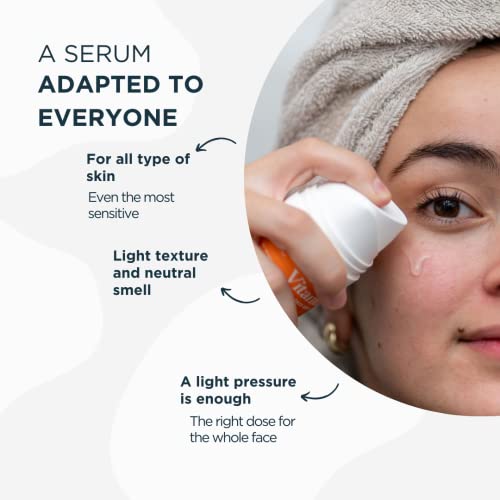 Vitamin C Brightening Serum 50 ML - 99% Natural Ingredients for Sensitive Skin - Pigmentation Serum - Antioxidant Serum & Dark Spot Remover for Face - Anti Aging Serum for Face for Women and Men