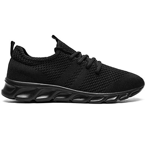 Mens Running Shoes Trainers Walking Tennis Sport Shoes Ligthweight Gym Fitness Jogging Casual Shoes Fashion Sneakers for Men Black 12