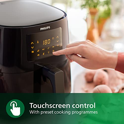 Philips Airfryer 3000 Series L, 4.1L (0.8Kg), 13-in-1 Airfryer, 90% Less fat with Rapid Air Technology, Digital, Recipe app (HD9252/91)