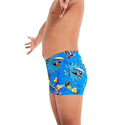 Speedo Boy's Learn To Swim Illover I Aquashort, Bondi/Canary/Cherry Pink, 4 Years