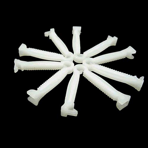 VILLCASE 100Pcs Disposable Umbilical Cord Clamps Cutting Umbilical Clamp Animal Reproduction Tools (Umbilical Cord Clip for Piglet, White)