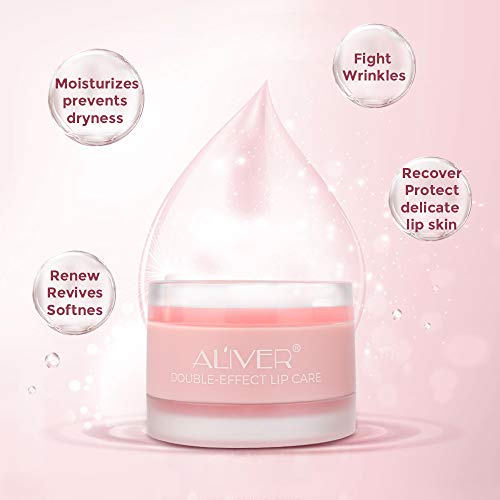 Lip Sleep Mask with Collagen Peptide, Peach Lip Scrub Overnight Moisturizer for Lip Skin Care and Lip Treatment Repairs Dry&Chapped&Peeling&Cracked Lips, a Lip Balm for Lip Care (Peach)