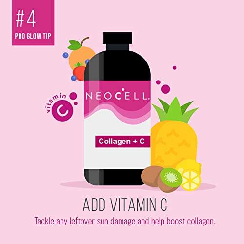 NeoCell M12899- Collagen + C Pomegranate Liquid - BioActive Collagen Type 1&3 + Antioxidants, Ionic Minerals, and Vitamin C Promotes Healthy Joint Cartilage Tissue; Non-GMO and Gluten-Free - 16 Ounces