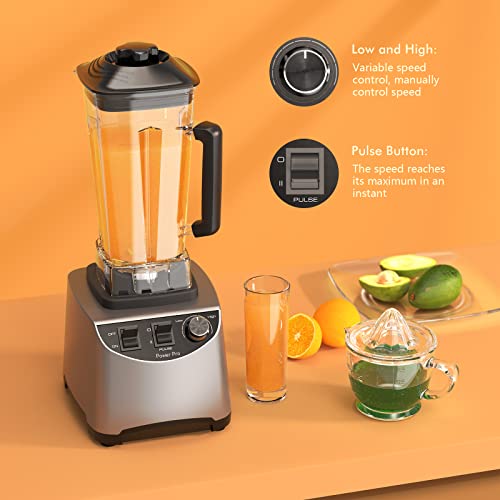 Blender 2000W, Blender Smoothie Maker, Professional Blender with 1.8L BPA-Free Tritan Container, 6 Stainless Steel Blade for Ice/Soup/Nuts.