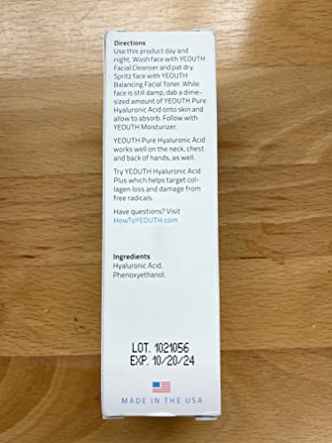 Hyaluronic Acid Plus Serum with Vitamin C Serum for Face, Hydrating Serum, Face Care for Wrinkles, Dark Spot & Dull Skin, Anti Aging Serum, Face Serum for Women & Men, Skin Care Product by YEOUTH