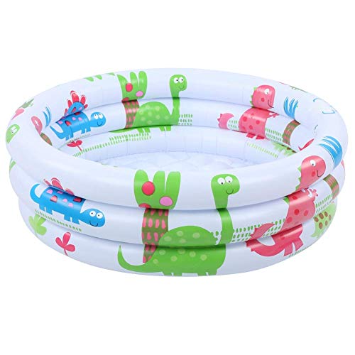 Inflatable Pool, Round Inflatable Baby Toddlers Swimming Pool Portable Bath Tub Children Little Pump Cartoon for Indoor Outdoor Garden Yard Backyard Pet Bathing Tub